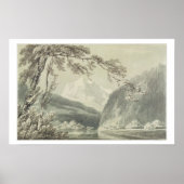 Near Grindelwald, c.1796 (blauwe en grijze was ove Poster (Voorkant)