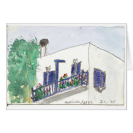 "Near Laki Square" waterverf art card