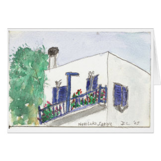 "Near Laki Square" waterverf art card