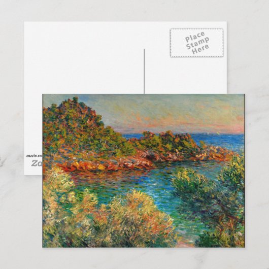 Near Monte Carlo, beroemd schilderij van Claude Mo Briefkaart (Voorkant / Achterkant)