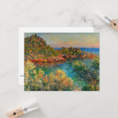 Near Monte Carlo, beroemd schilderij van Claude Mo Kaart (Voorkant / Achterkant in situ)