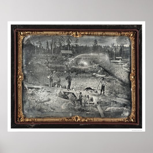 Near Nevada City, 1852 by Joseph Blaney Starkweath Poster (Voorkant)