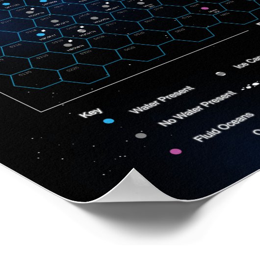 Near Space Hexagon Poster Star-Map (Hoek)