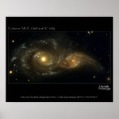 Nearly Colliding Galaxies Hubble Telescope Poster (Voorkant)