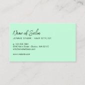 Neat Arrow Black Mint Minimal Next Appointing Afsprakenkaartje (Achterkant)