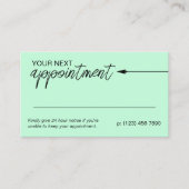 Neat Arrow Black Mint Minimal Next Appointing Afsprakenkaartje (Voorkant)