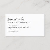 Neat Arrow Black White Minimal voor volgende afspr Afsprakenkaartje (Achterkant)