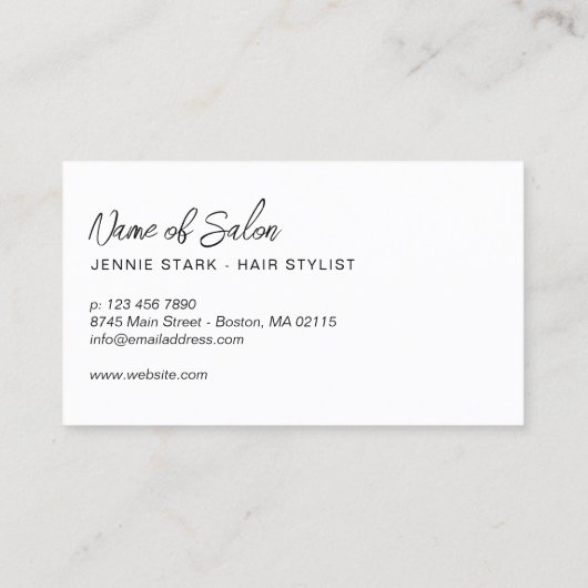 Neat Arrow Black White Minimal voor volgende afspr Afsprakenkaartje (Achterkant)