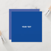 Neat Blue Monochrome moderne Vibe QR-code Kaart (Voorkant / Achterkant in situ)