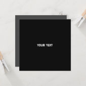 Neat Gray Monochrome Moderne Vibe QR-code Kaart (Voorkant / Achterkant in situ)