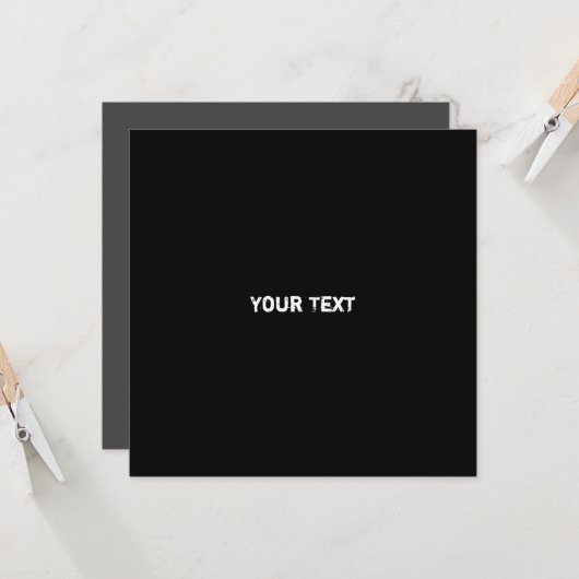 Neat Gray Monochrome Moderne Vibe QR-code Kaart (Voorkant / Achterkant in situ)