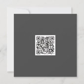 Neat Gray Monochrome Moderne Vibe QR-code Kaart (Achterkant)