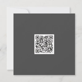 Neat Gray Monochrome Moderne Vibe QR-code Kaart