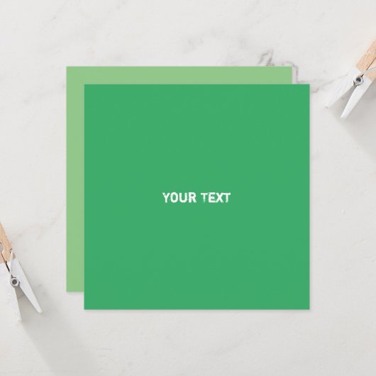 Neat Green Monochrome Moderne Vibe QR-code Kaart (Voorkant / Achterkant in situ)