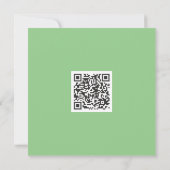 Neat Green Monochrome Moderne Vibe QR-code Kaart (Achterkant)