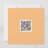 Neat Salmon Monochrome Moderne Vibe QR Code Kaart (Achterkant)