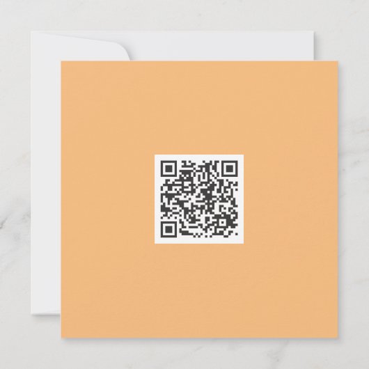 Neat Salmon Monochrome Moderne Vibe QR Code Kaart (Achterkant)