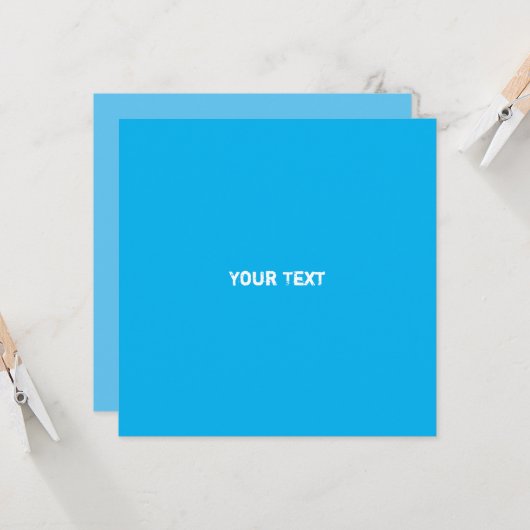 Neat Tourquoise Monochrome moderne vibe QR-code Kaart (Voorkant / Achterkant in situ)