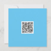 Neat Tourquoise Monochrome moderne vibe QR-code Kaart (Achterkant)