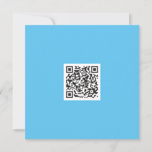 Neat Tourquoise Monochrome moderne vibe QR-code Kaart (Achterkant)