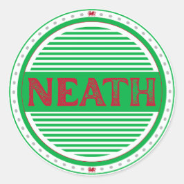 Neath City Pride Embleem – Welshe Identiteit Ronde Sticker