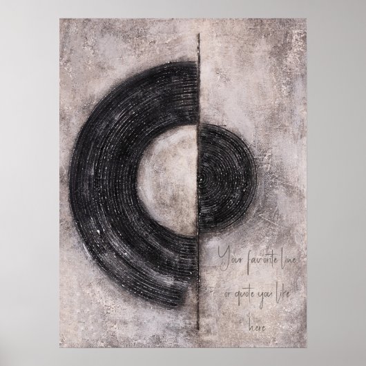 Neatral aardse abstracte wabi sabi japandi kunst a poster (Voorkant)