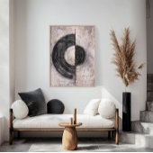 Neatral aardse abstracte wabi sabi japandi kunst a poster