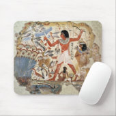 Nebamun jaagt in de marsharia met zijn vrouw muismat (Met muis)