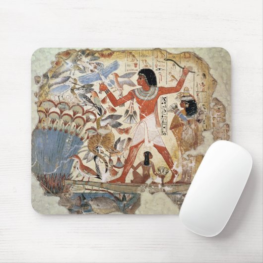 Nebamun jaagt in de marsharia met zijn vrouw muismat (Met muis)