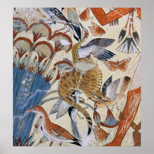 Nebamun jaagt in de marsharia met zijn vrouw poster (Voorkant)