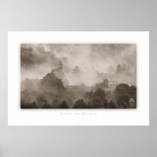 Nebel am Morgen Poster (Voorkant)