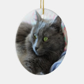 Nebelung cat keramisch ornament (Rechts)
