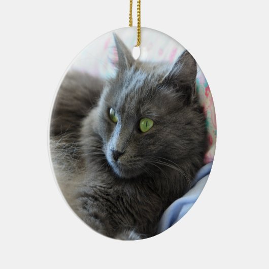 Nebelung cat keramisch ornament (Rechts)