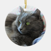 Nebelung cat keramisch ornament (Voorkant)