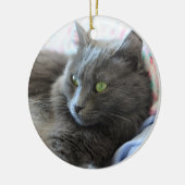 Nebelung cat keramisch ornament (Links)