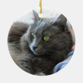 Nebelung cat keramisch ornament (Achterkant)
