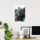 Nebelung cat poster (Thuiskantoor)