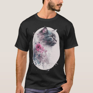 Nebelung Kat Kersenbloesem Japans Sakura T-shirt