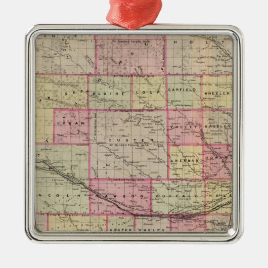 Nebraska 3 metalen ornament (Voorkant)