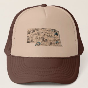 Nebraska Afbeelding Map Baseball Style Trucker Pet