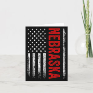 Nebraska Amerikaanse vlag retro voor mannen die Kaart