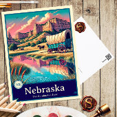 Nebraska | Anime Style Cel Shaded Briefkaart
