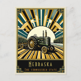 Nebraska | Art. Deco Briefkaart
