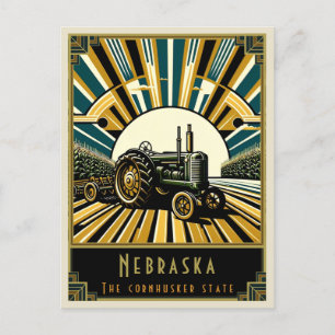 Nebraska   Art. Deco Briefkaart