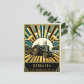 Nebraska | Art. Deco Briefkaart (Staand voorkant)