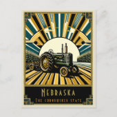 Nebraska | Art. Deco Briefkaart (Voorkant)