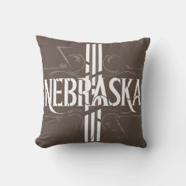 Nebraska Art Deco Stripe Sierkussen 16x16