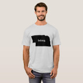 Nebraska Belong State Map T-shirt (Voorkant volledig)