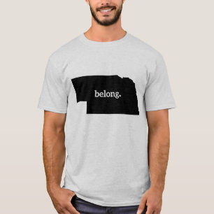 Nebraska Belong State Map T-shirt