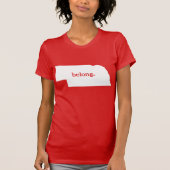 Nebraska Belong State Map T-shirt (Voorkant)